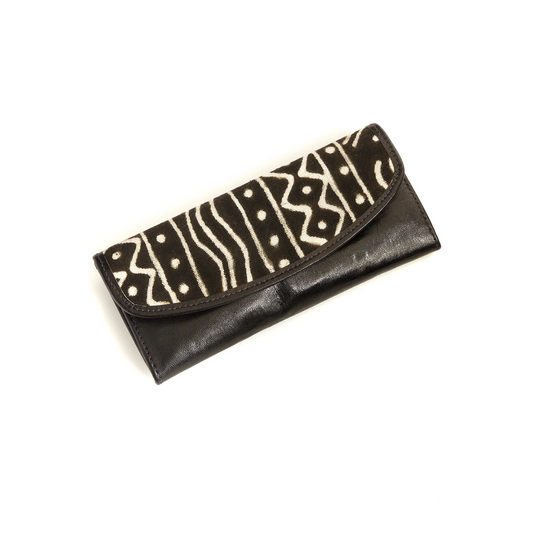 African Modern | Mod Mud Cloth & Leather Women's Wallet