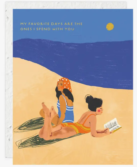 Beach Girls Greeting Card
