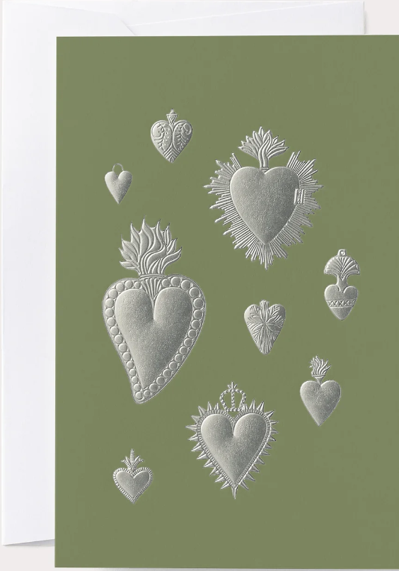 Heart Milagros Tin Card