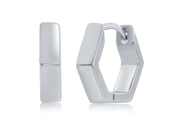 Classic Of NY |  Geometric Huggie Hoop Earrings