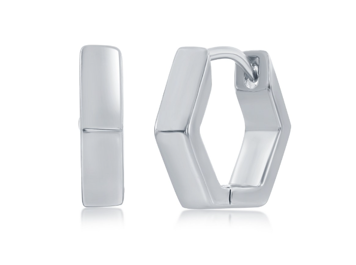 Classic Of NY |  Geometric Huggie Hoop Earrings
