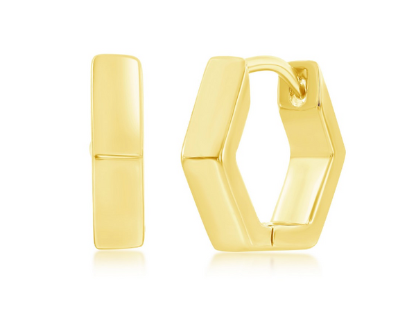Classic Of NY |  Geometric Huggie Hoop Earrings