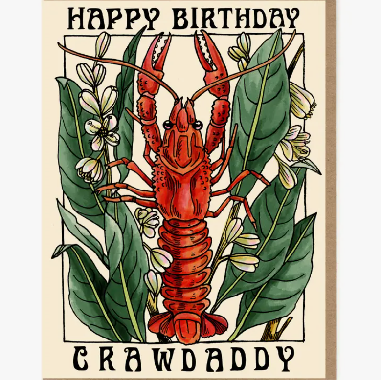 Mattea | Happy Birthday Crawdaddy Greeting Card
