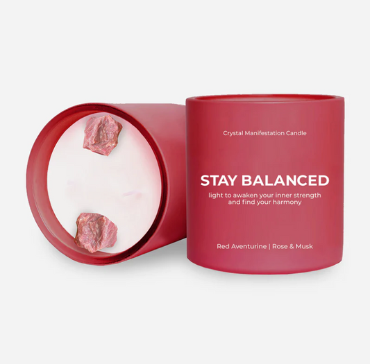 Jill & Ally | "Stay Balanced" Crystal Manifestation Candle