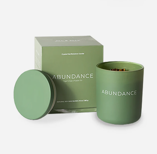 Jill & Ally | "Abundance" Crystal Manifestation Candle