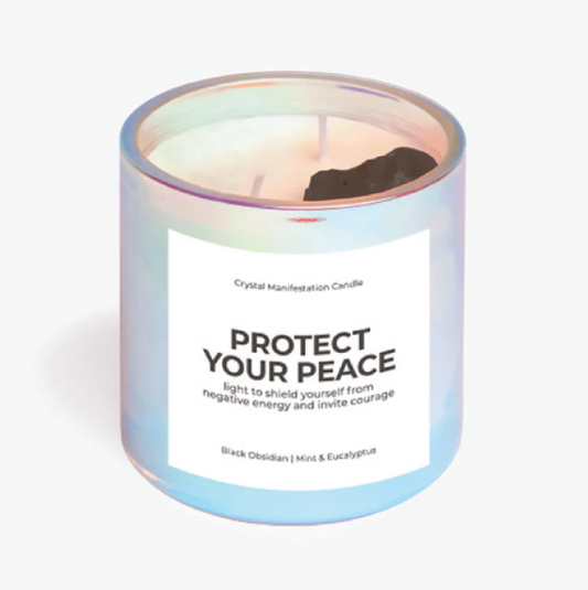 Jill & Ally | "Protect Your Peace" Crystal Manifestation Candle