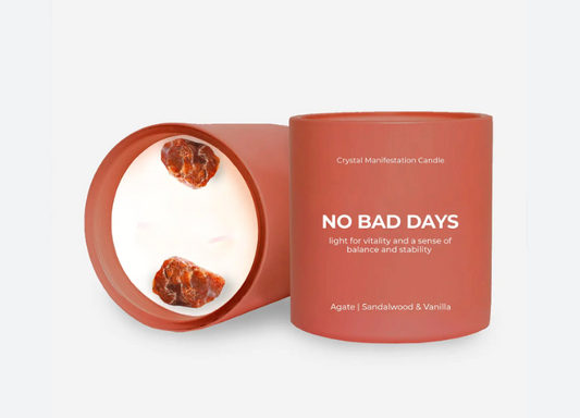 Jill & Ally | "No Bad Days" Crystal Manifestation Candle