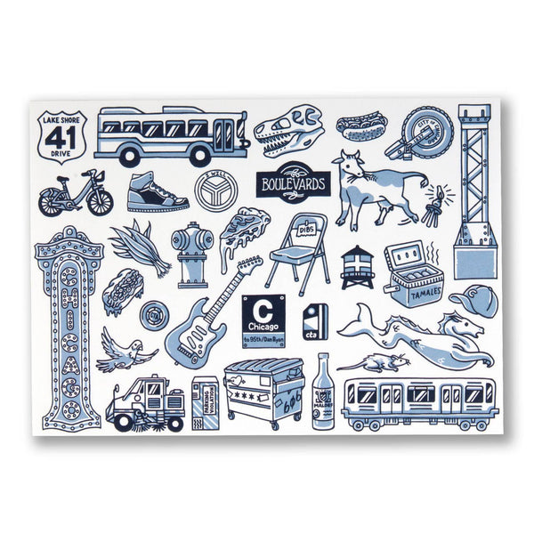 Transit Tees | Chicago Icons Postcard