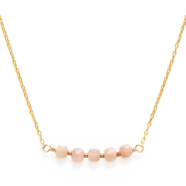 Mind's Eye Design | Peach Moonstone Necklace