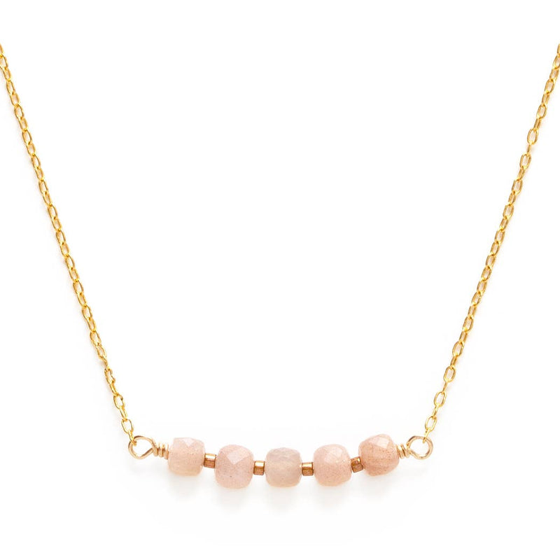 Mind's Eye Design | Peach Moonstone Necklace