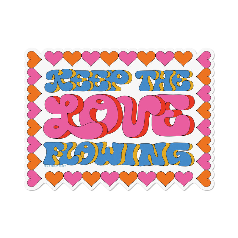 Red Cap Cards | Keep the Love Flowing sticker