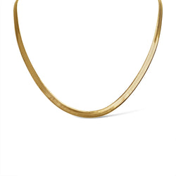 WJW | Steel Herringbone Chain Necklace