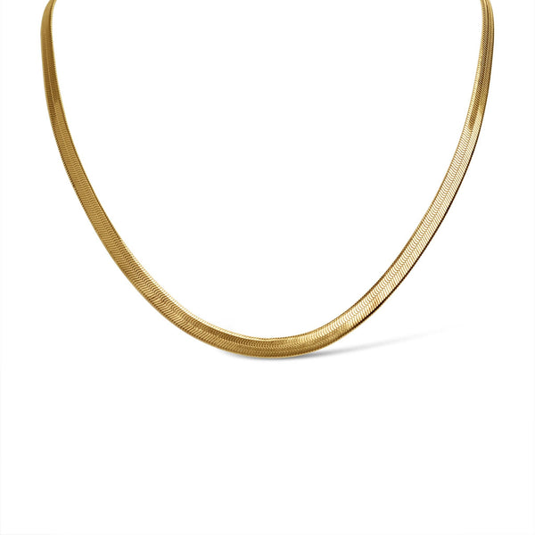 WJW | Steel Herringbone Chain Necklace