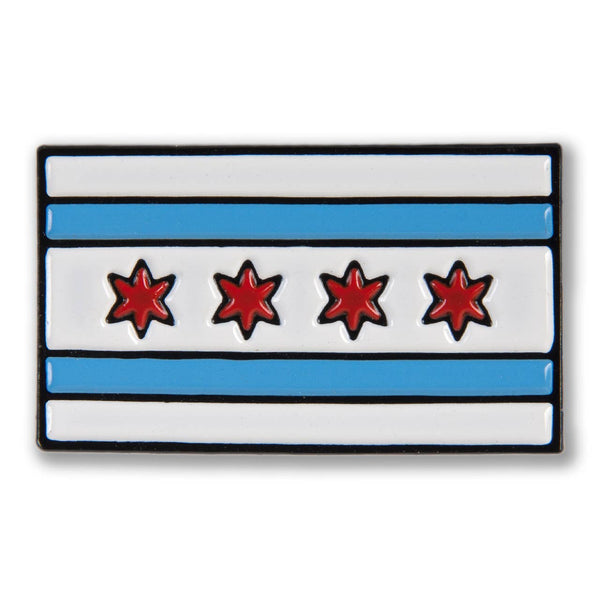 Transit Tees | Chicago Flag Icon Enamel Pin