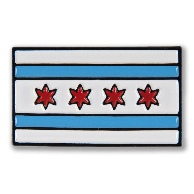 Transit Tees | Chicago Flag Icon Enamel Pin