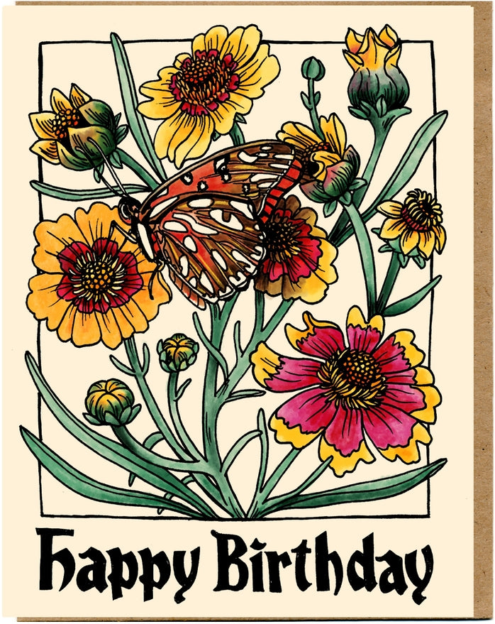 Mattea | Happy Birthday Flowers Card