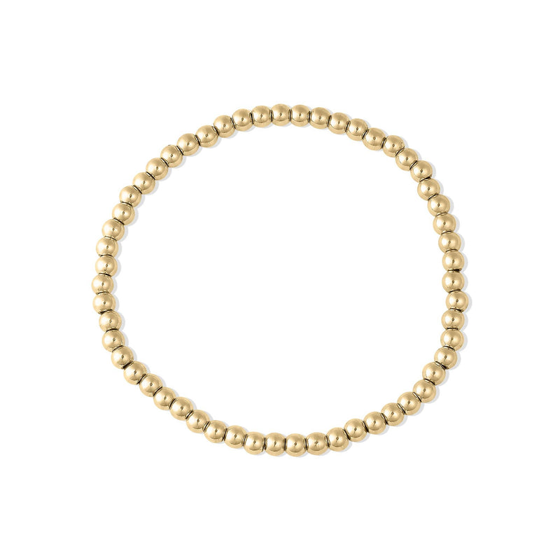 WJW | Gold Beaded Stretch Bracelet