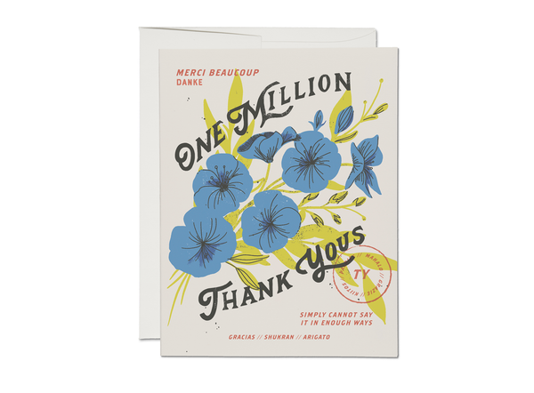 Red Cap Cards | One Million thank you greeting card
