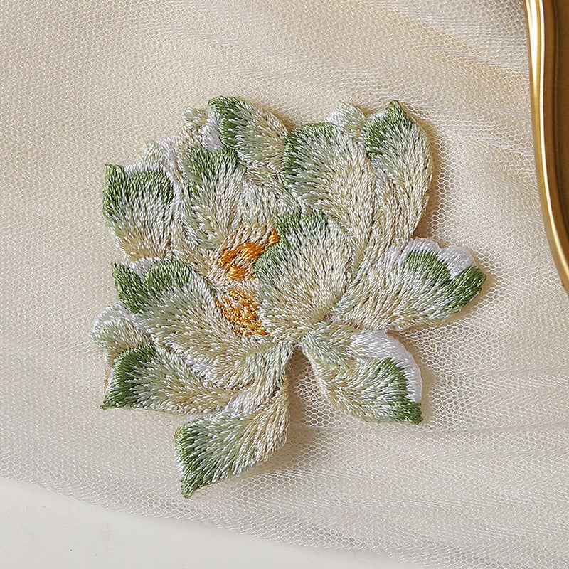Accity | Lotus Flower Embroidered Patch