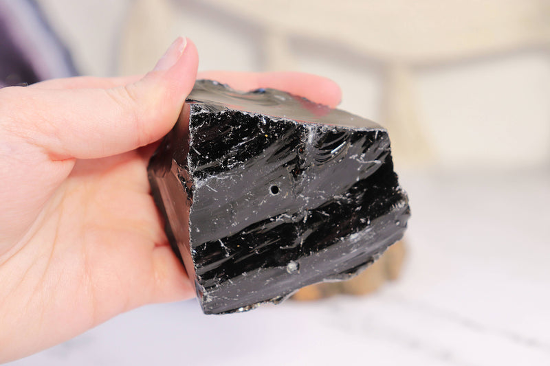 Black Obsidian Incense Stick Holder -Black Obsidian Incense