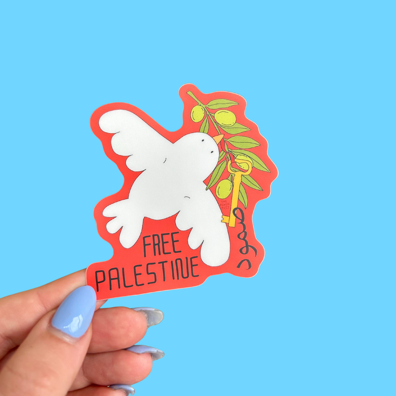 The Peach Fuzz | Free Palestine Sticker