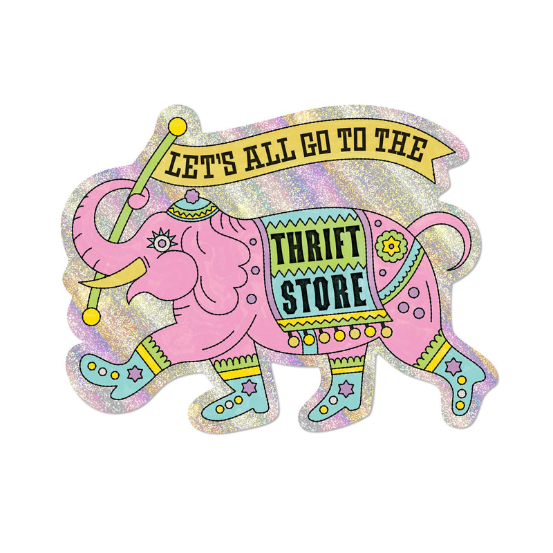 Red Cap Cards | Thrifting Elephant Sticker