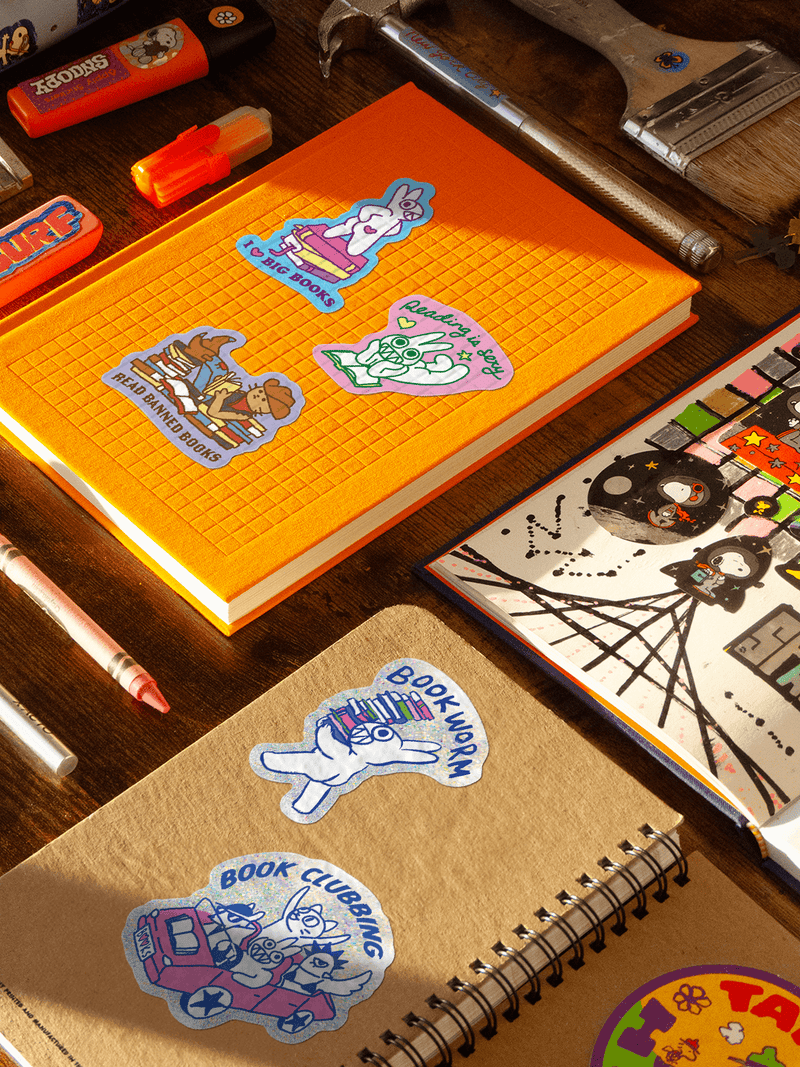 Bookworm by Apply - Die-Cut Sticker (bookish)