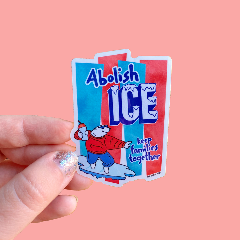 The Peach Fuzz | Abolish Ice Sticker