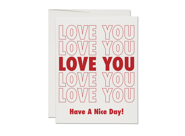 Red Cap Cards | Love You Greeting Card