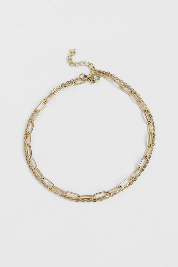 WJW | Loop and Paperclip Chain Anklet