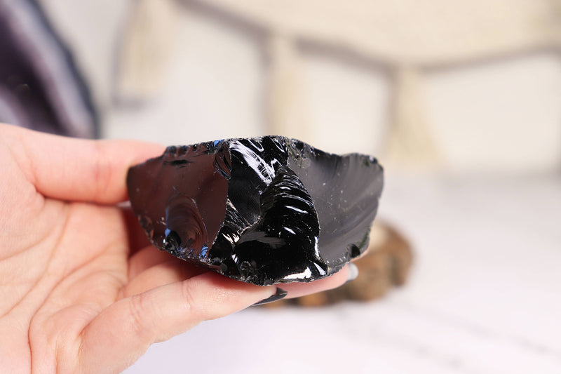 Black Obsidian Incense Stick Holder -Black Obsidian Incense