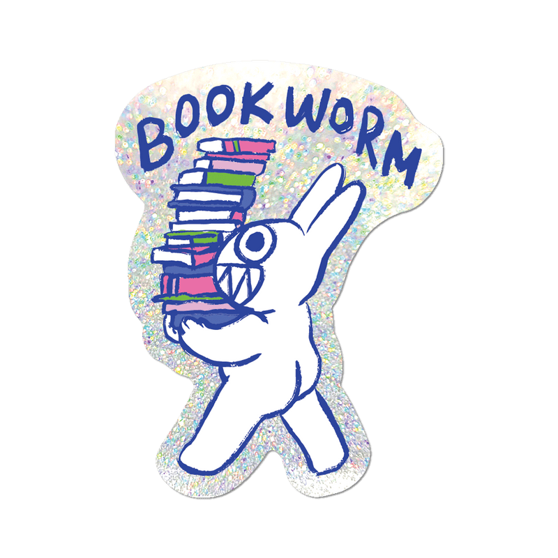 Bookworm by Apply - Die-Cut Sticker (bookish)