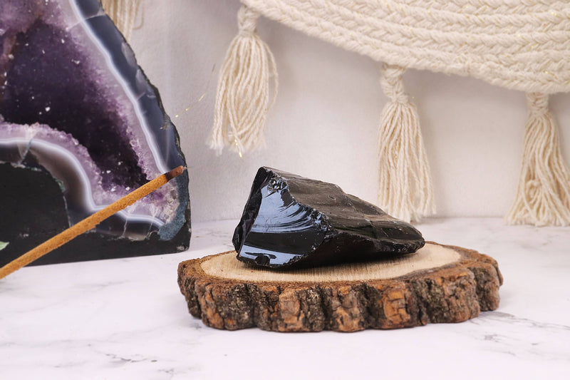 Black Obsidian Incense Stick Holder -Black Obsidian Incense