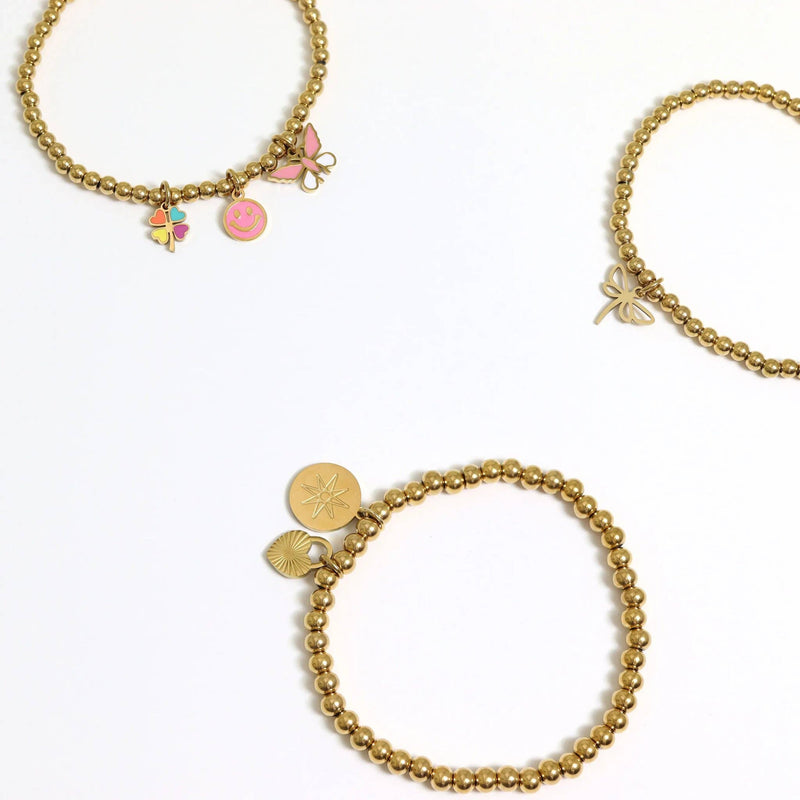 WJW | Gold Beaded Stretch Bracelet