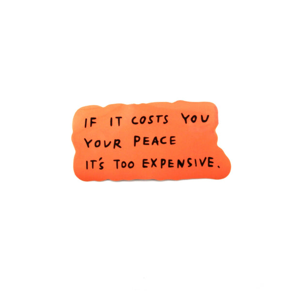 Wear The Peace | The Cost of Peace Sticker