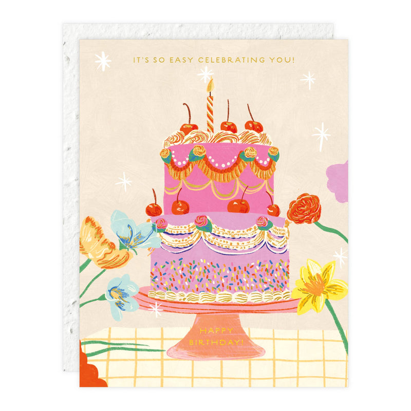 Seedlings | Cherry Cake - Birthday Card