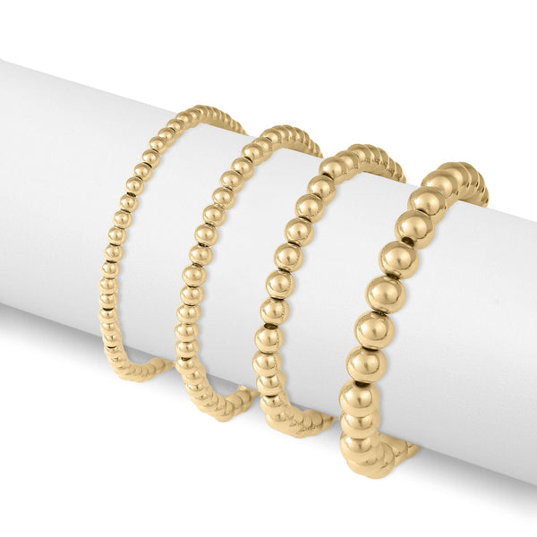 WJW | Gold Beaded Stretch Bracelet