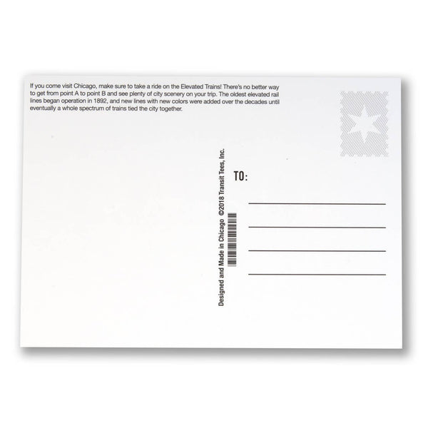 Transit Tees | Chicago IL Station Signs Postcard
