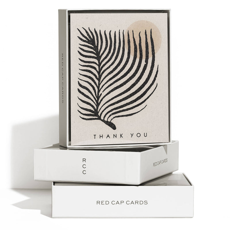 Red Cap Cards | Palm Sun Thank You Greeting Card