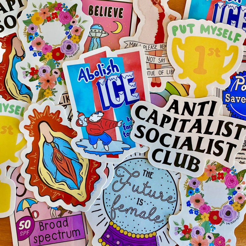 The Peach Fuzz | Abolish Ice Sticker