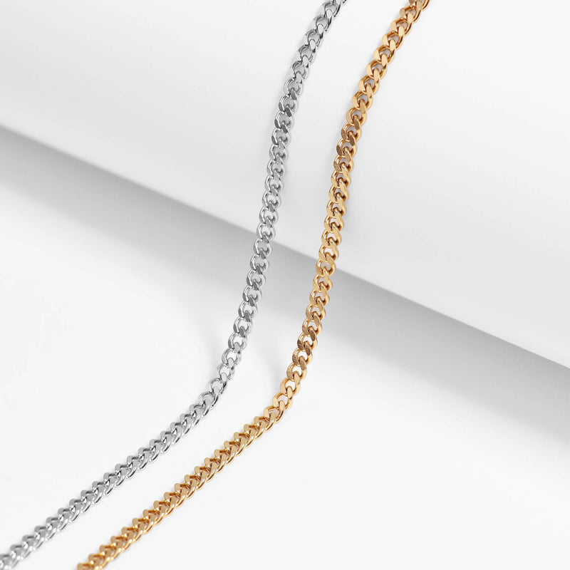 WJW | Stainless Steel Gold Curb Chain Necklace