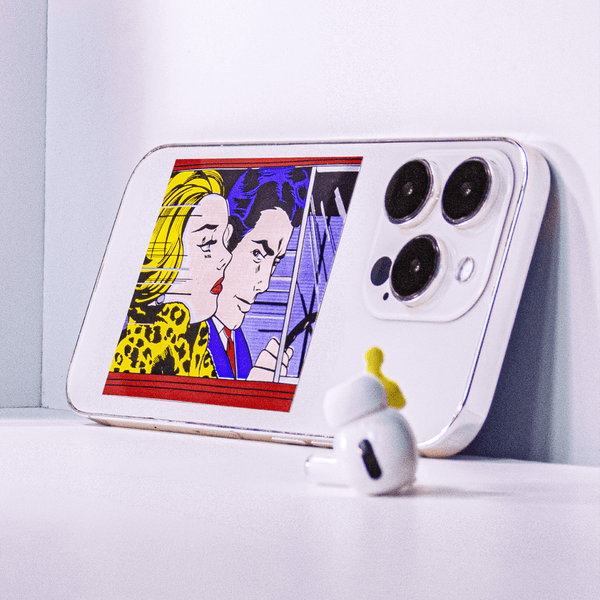 Apply Stickers | In The Car by Roy Lichtenstein (Road Trip) - Die-Cut Sticker