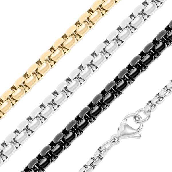 WJW | Stainless Steel Rounded Box Chain