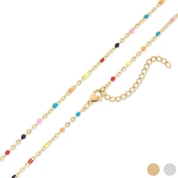 WJW | Multi Confetti Chain Necklace