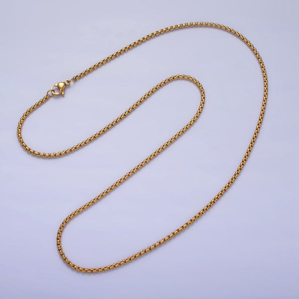 Aim Eternal | Blowout Stainless Steel Rounded Box Chain Necklace