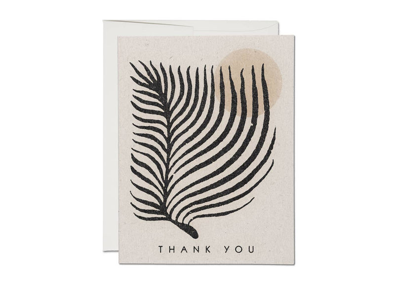 Red Cap Cards | Palm Sun Thank You Greeting Card
