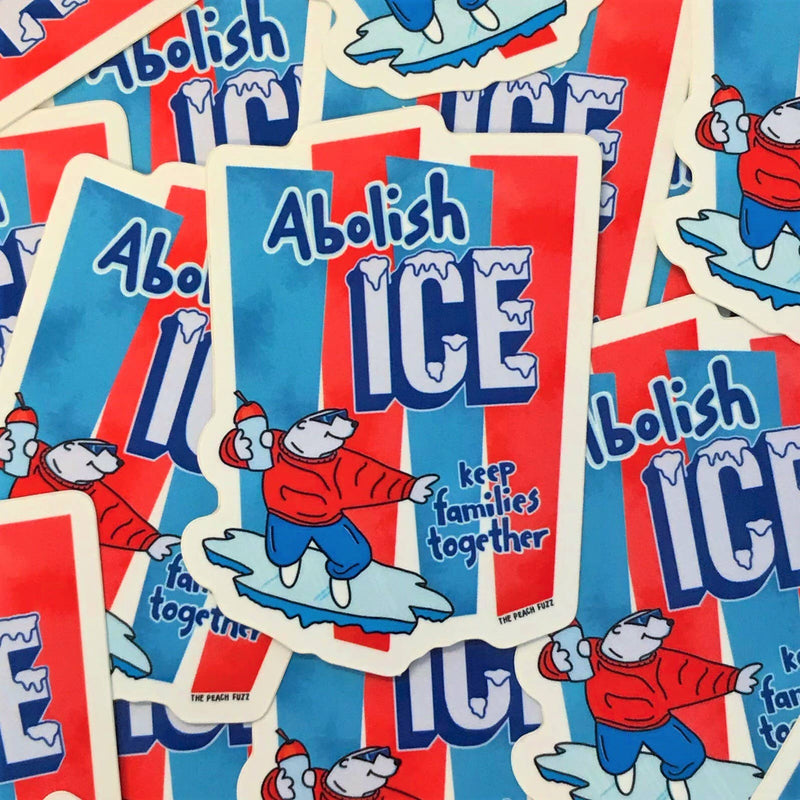 The Peach Fuzz | Abolish Ice Sticker