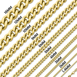 WJW | Stainless Steel Gold Curb Chain Necklace
