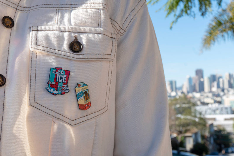 The Peach Fuzz | Abolish ICE Enamel Pin