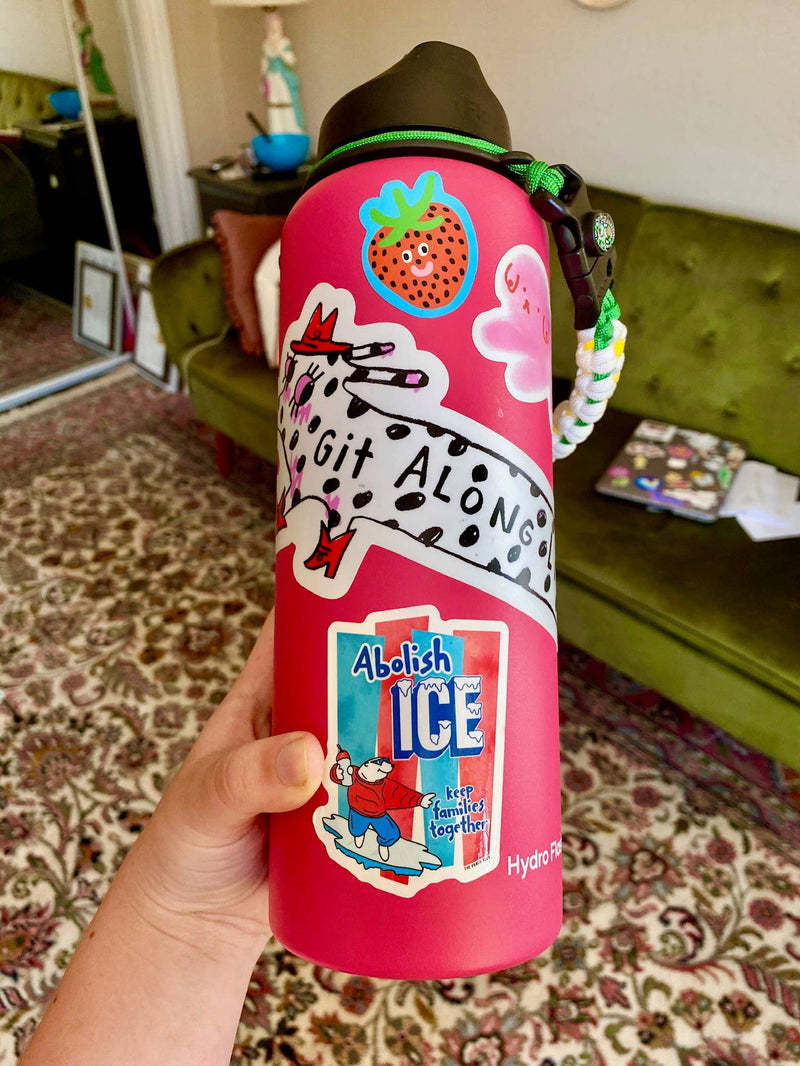 The Peach Fuzz | Abolish Ice Sticker